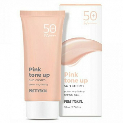 PRETTY SKIN То­низи­ру­ющий сол­нце­защит­ный крем для чувствительной кожи Pink Tone-Up Sun Cream SPF50+PA++++, 70 мл