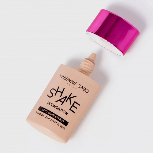 VIVIENNE SABO Тональный крем-флюид с натуральным блюр эффектом Shake Foundation Soft Blur Effect, 25 мл (01 · Светло-бежевый)