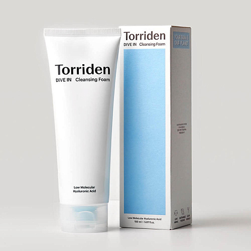 Torriden Гипоаллергенная пенка для умывания DIVE IN Low Molecular Hyaluronic Acid Cleansing Foam, 150 мл
