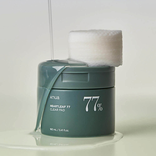 Anua Отшелушивающие пэды с хауттюйнией и PHA-кислотой Heartleaf 77% Clear Pad, 70 шт