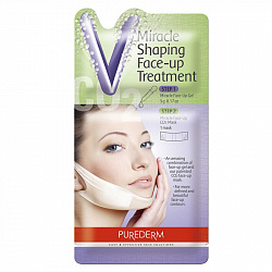 Purederm Лифйтинг маска для коррекции овала лица Miracle Shaping Face-up Treatment, Гель 5 гр