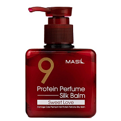 MASIL Несмываемый протеиновый бальзам для поврежденных волос с ароматом ириса 9 PROTEIN PERFUME SILK BALM SWEET LOVE, 180 мл
