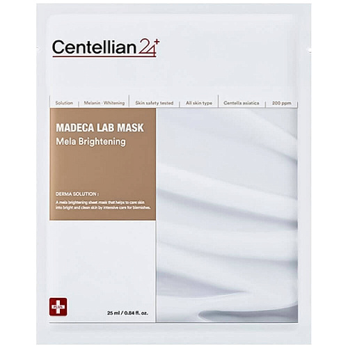 Centellian24 Маска тканевая выравнивающая тон кожи - Madeca lab mask mela brightening, 25 мл