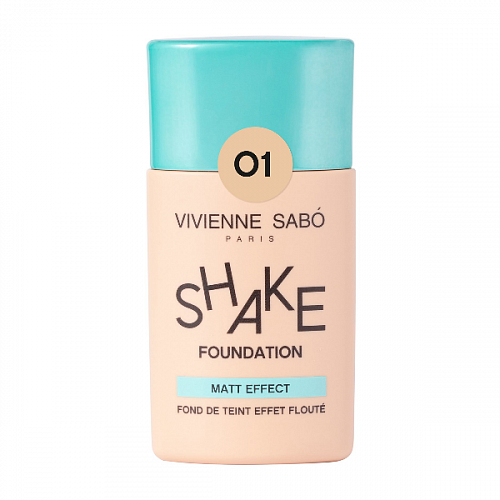 VIVIENNE SABO Матирующий тональный крем-флюид Shake Foundation Matt Effect, 25 мл (01· Светло-бежевый)