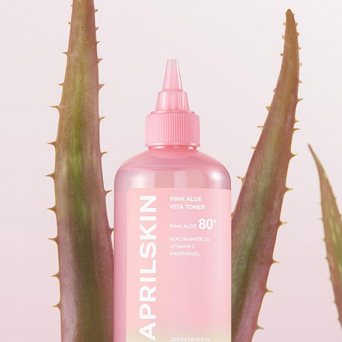 APRILSKIN Тонер для лица с розовым алоэ pink aloe vita toner, 250 мл
