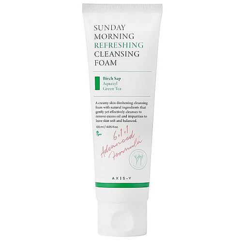 AXIS-Y Увлажняющая пенка для умывания Sunday Morning Refreshing Cleansing Foam, 120 мл