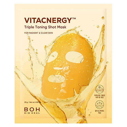 BIOHEAL BOH Тонизирующая тканевая маска с витамином Vitacnergy Triple Toning Shot Mask, 23 г