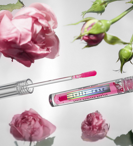 LUXVISAGE Блеск-бальзам для губ JELLY ROSE увлажнение, 2,9 г (ROSE)