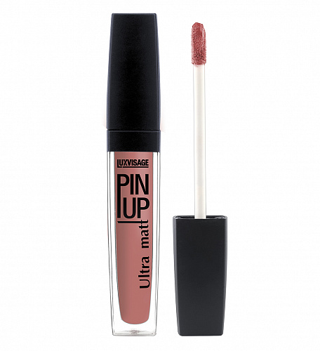 LUXVISAGE Матовый блеск для губ PIN-UP ultra matt, 5 г (18 CREAM PRALINE)