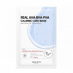 SOME BY MI Успокаивающая тканевая маска для лица с кислотами REAL AHA-BHA-PHA CALMING CARE MASK
