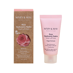 Mary&May Глиняная маска для глубокого увлажнения роза и гиалуроновая кислота Rose Hyaluronic Hydra Clow Wash off Pack 30 г