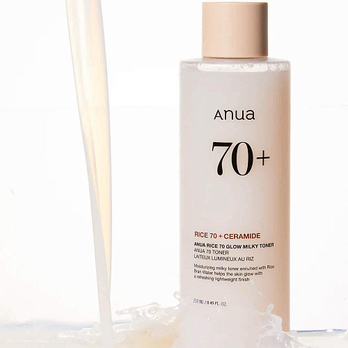 Anua Молочный тонер для сияния кожи с рисом и церамидами Rice 70 Glow Milky Toner, 250 мл