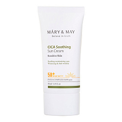 Mary&May Крем солнцезащитный для лица УСПОКАИВАЮЩИЙ ЦЕНТЕЛЛА CICA Soothing Sun Cream SPF50+ PA++++, 50 мл хим