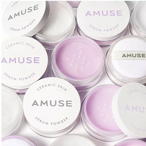 AMUSE Матирующая пудра прозрачная Ceramic Skin Sebum Powder 02 Violet , 5 г