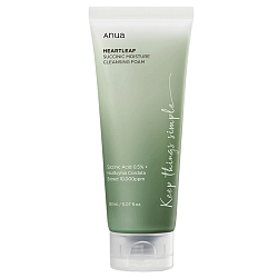 Anua Гель-пенка для умывания с янтарной кислотой Heartleaf Succinic Moisture Cleansing Foam, 150 мл