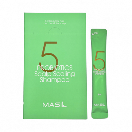 Masil Глубокоочищающий шампунь с пробиотиками 5 Probiotics Scalp Scaling Shampoo, 8мл*1 шт
