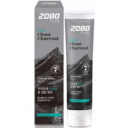 KeraSys Зубная паста с углем «отбеливание» - Dental clinic 2080 black clean charcoal, 120г
