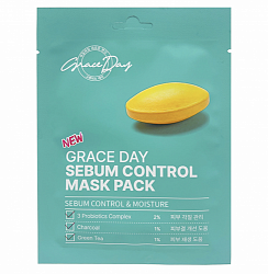 GRACE DAY Тканевая маска sebum control FOR SENSITIVE/DRY SKIN MASK PACK, 27 мл