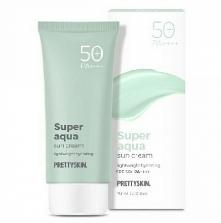 PRETTY SKIN Увлажняющий и матирующий солнцезащитный крем Super Aqua Sun Cream SPF50+PA++++, 70 мл