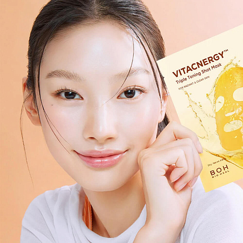 BIOHEAL BOH Тонизирующая тканевая маска с витамином Vitacnergy Triple Toning Shot Mask, 23 г