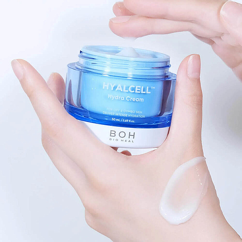 BIOHEAL BOH Интенсивно увлажняющий крем с нано-гиалуроновой кислотой и ресвератролом Hyacell Hydra Cream, 50 мл