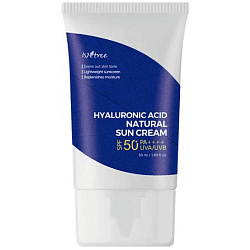 Isntree Увлажняющий минеральный солнцезащитный крем - Hyaluronic acid natural sun cream SPF50+ PA++++, 50 мл физ