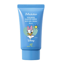 JMsolution Охлаждающий санскрин для жирной и комбинированной кожи Edelweiss Glacier Water Alps Sun Cream Snow SPF 50+ PA++++, 50 мл хим/физ