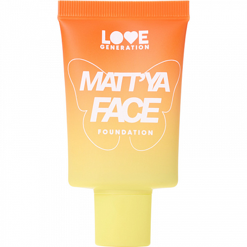 Love Generation Тональный крем матирующий c экстрактом матчи "Matt'ya Face" (01 Слоновая кость)