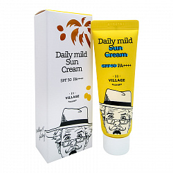 VILLAGE 11 FACTORY Солнцезащитный крем для ежедневного применения Daily mild Sun Cream SPF50 PA++++, 25мл хим sale30%
