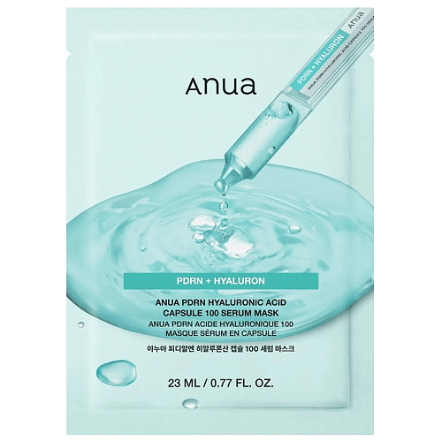 ANUA Тканевая маска с ПДРН и гиалуроновой кислотой PDRN Hyaluronic Acid Capsule 100 Serum Mask Sheet