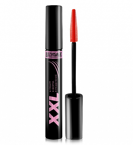 LUXVISAGE Тушь для ресниц XXL ОБЪЕМ+ФОРМА+РАЗДЕЛЕНИЕ, 8 гр черная