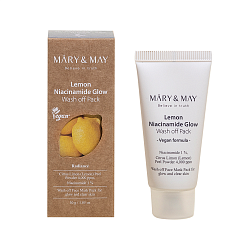Mary&May Глиняная маска для сияния кожи лимон и ниацинамид Lemon Niacinamide Glow Wash Off Pack 30 гр