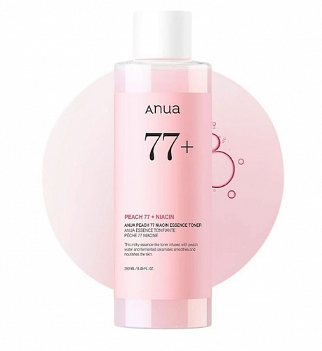 Anua Тонер-эссенция с персиком для гладкой и сияющей кожи Peach 77 Niacin Essence Toner, 250 мл